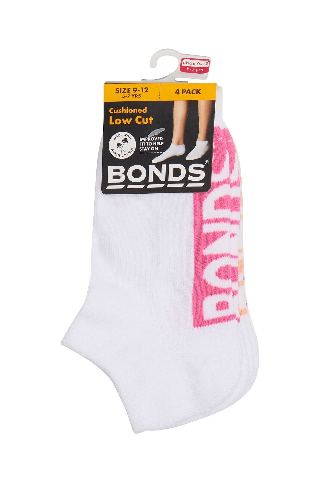Bonds Kids Logo Light Low Cut Socks Comfy Lightweight Breathable 16 Pack RXU74W