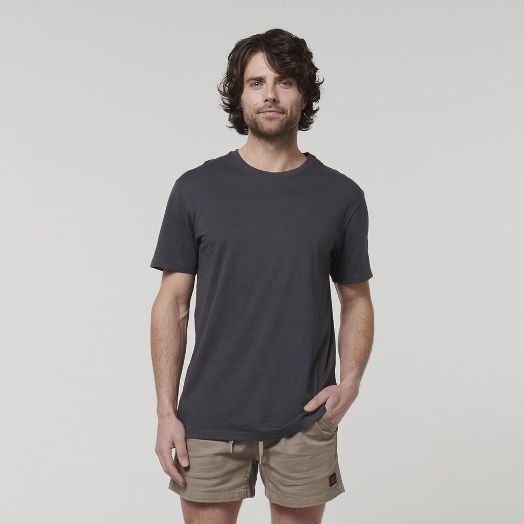 FATHER'S DAY SALE! Hard Yakka Mens Cotton Crew Neck Short Sleeve Core Tee Y19251