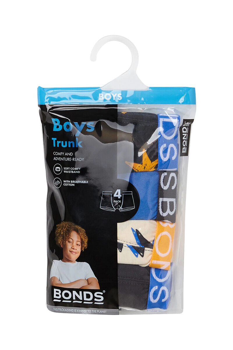 Bonds Boys Trunk Supportive Pouch with Comfy Coverage and Elastic 8 Pack UWCF4A