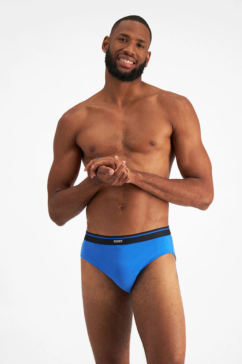 Bonds Mens Hipster Brief Wide Comfy Elastic Waist Extra Support 15 Pack MXLV5A