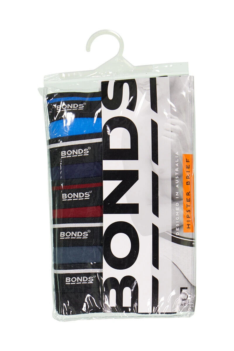 Bonds Mens Hipster Brief Wide Comfy Elastic Waist Extra Support 10 Pack MXLV5A