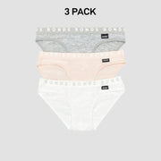 Bonds Girls Hipster Bikini Plain Comfortable Cotton Fabric 3 Pack UWPR3A