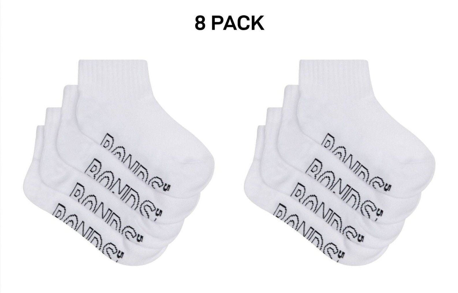 Bonds Kids Logo Light Quarter Crew Lightweight and Breathability 8 Pack RXUT4N