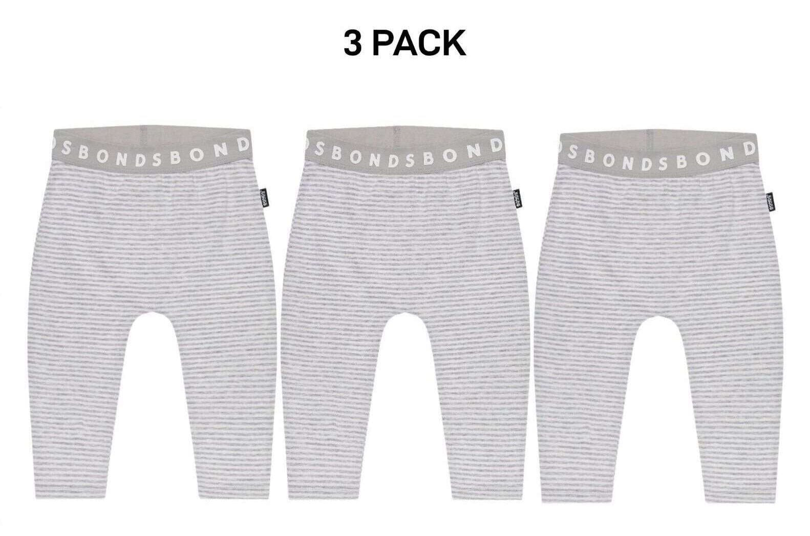 Bonds Baby Stretchies Legging Versatile Strong Elastic Waistband 3 Pack BXUGA