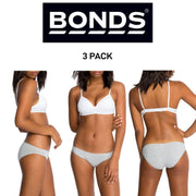 Bonds Womens Hipster Bikini Comfortable Coverage Low Rise Waist 3 Pack WUVXA