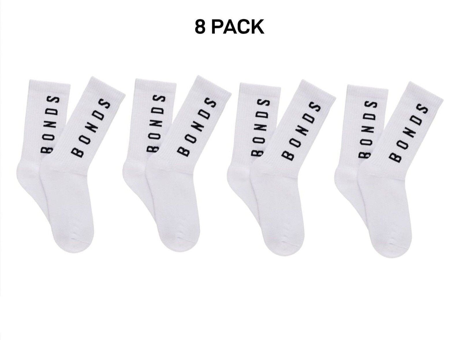 Bonds Womens Originals Crew Socks Cushioned Foot Soft Cotton 8 Pack LYEQ2N