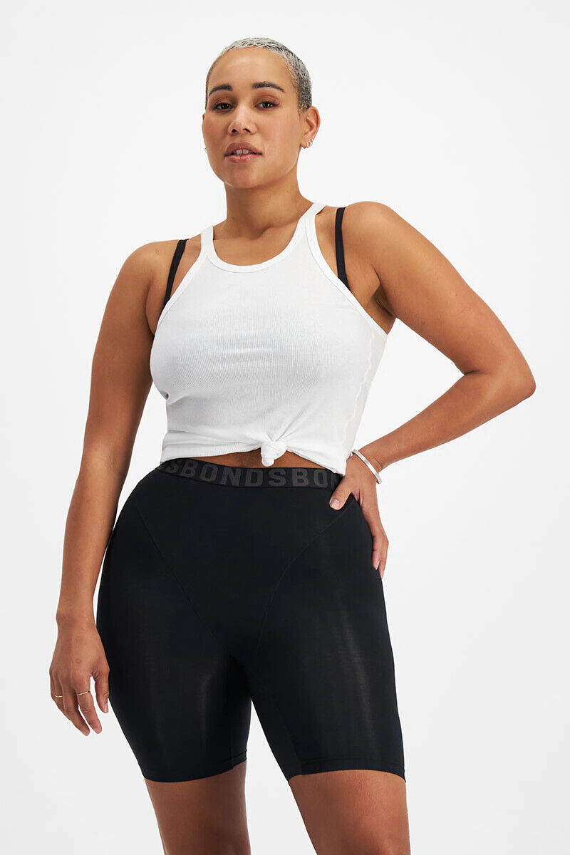 Bonds Womens Chafe Off Short Ultimate Thigh Saver Chafe Off Panel 6 Pack WR4P