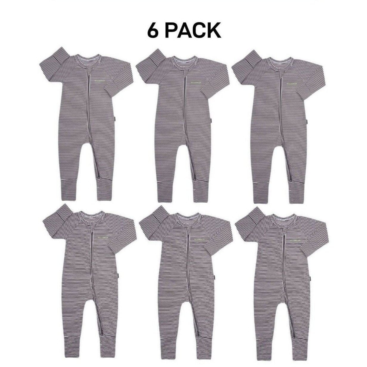 Bonds Baby Wondersuit Two-way Zip Soft Cosy & Stretchable Fabric 6 Pack BZDYM