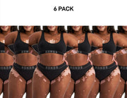 Bonds Womens Retro Rib Seamless Hi Bikini Hi Leg Smooth Stretchy 6 Pack WU8GT