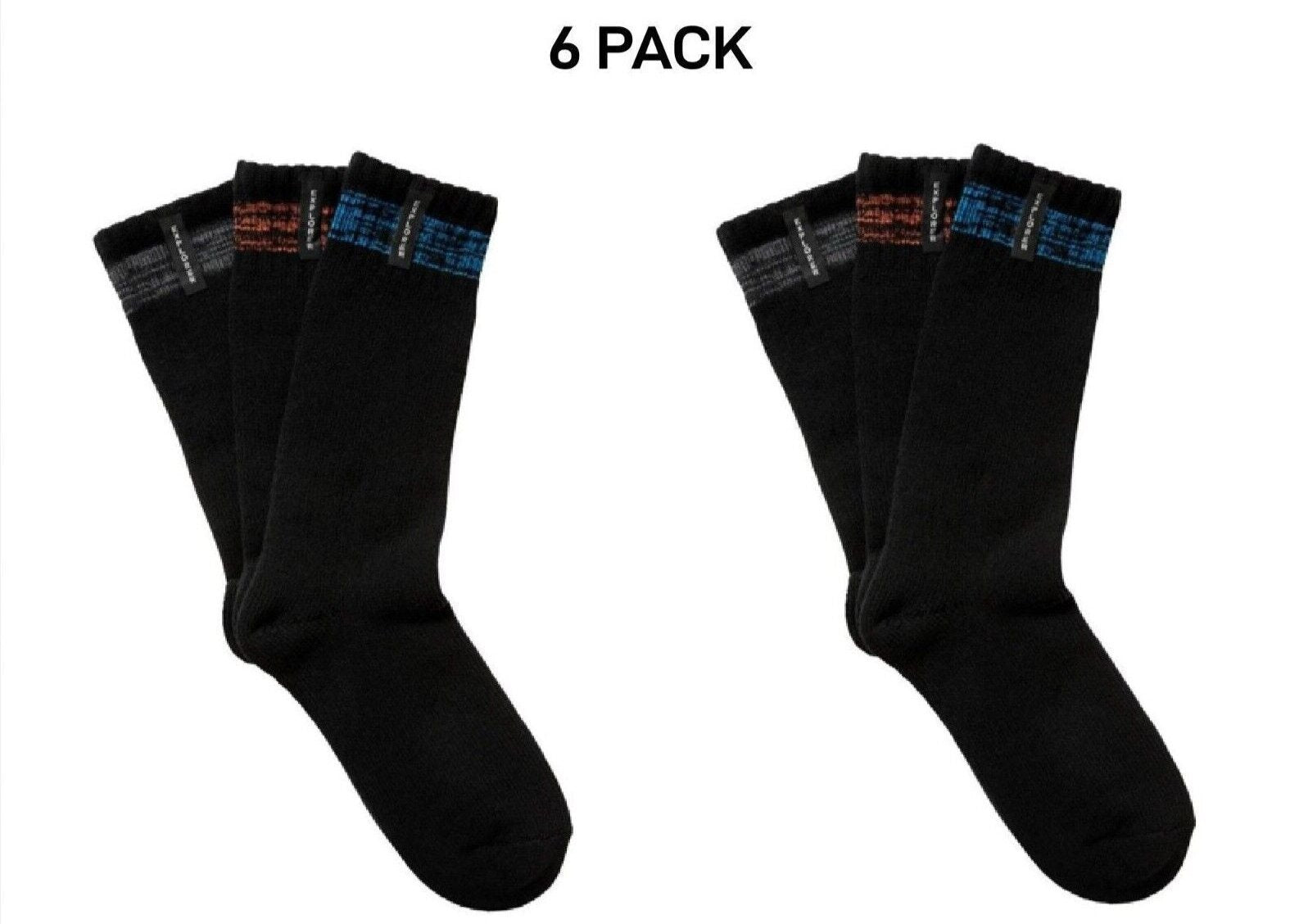Bonds Mens Explorer All Seasons Cotton Crew Socks Durable & Comfy 6 Pack SYQY3N