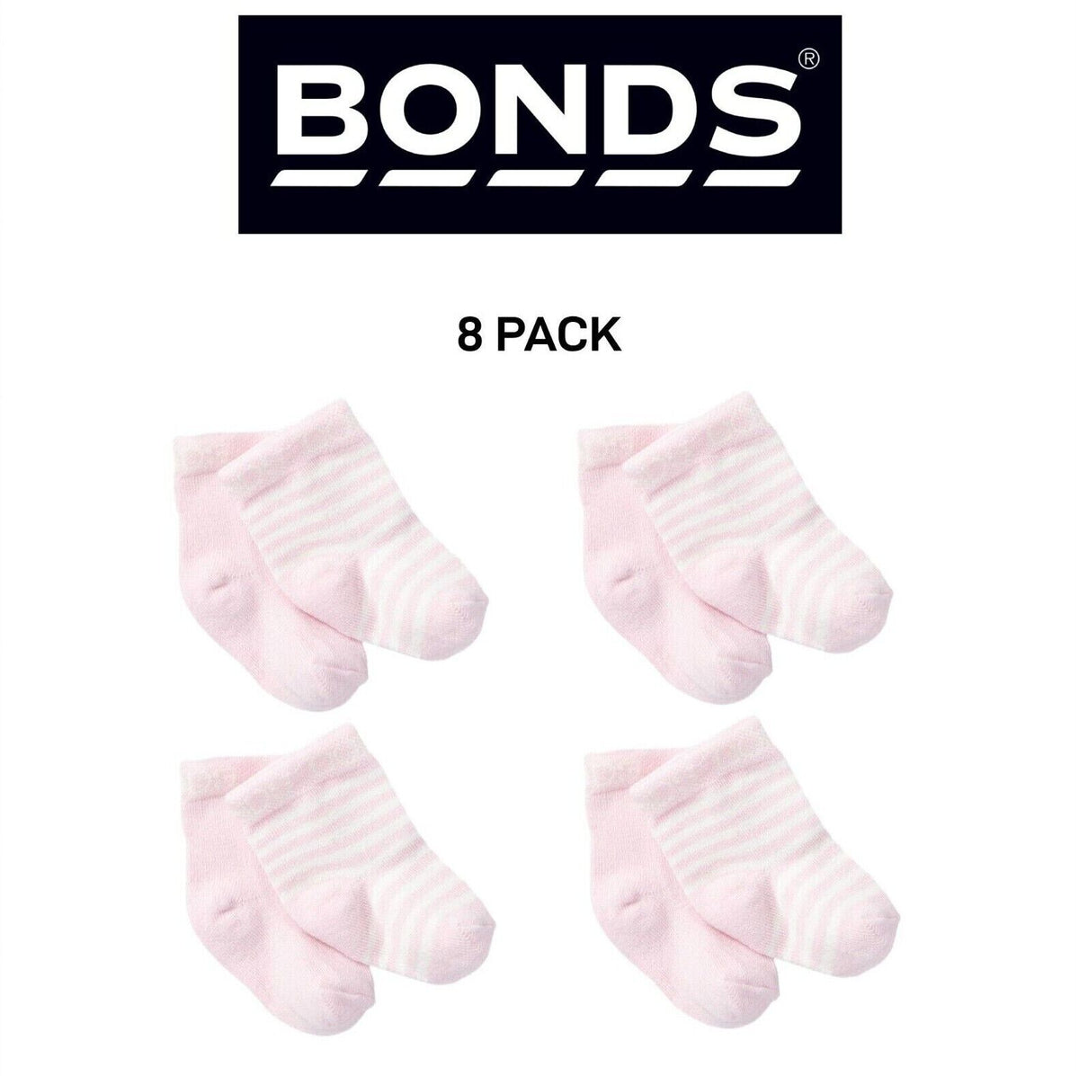 Bonds Baby Classics Bootee Comfortable Soft Natural Cotton 8 Pack RYY92N