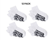 Bonds Mens Logo Cushioned Quarter Crew Socks Smooth Toe Seams 12 Pack SXN93N