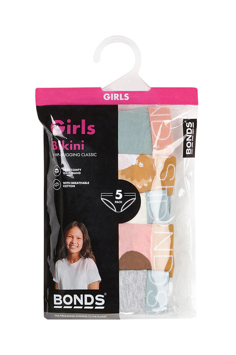 Bonds Girls Bikini Soft and Stretchy Perfect Everyday Coverage 15 Pack UWNV5A