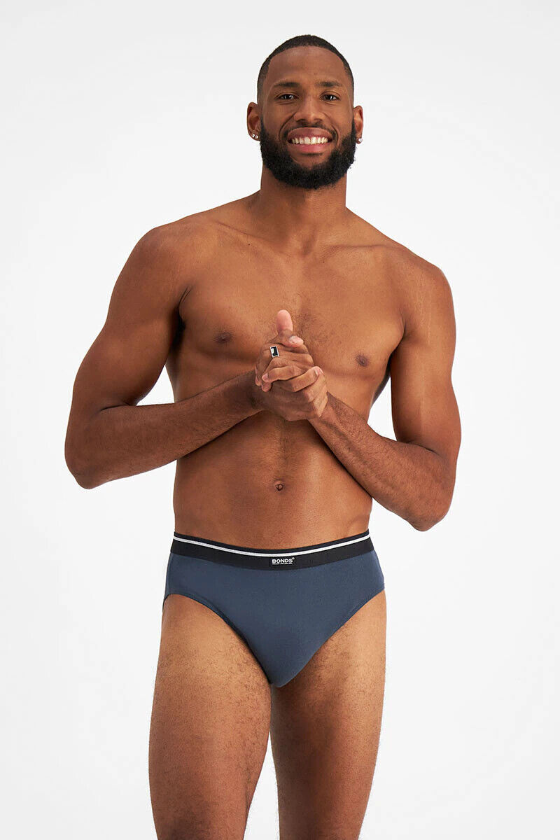 Bonds Mens Hipster Brief Wide Comfy Elastic Waist Extra Support 10 Pack MXLV5A