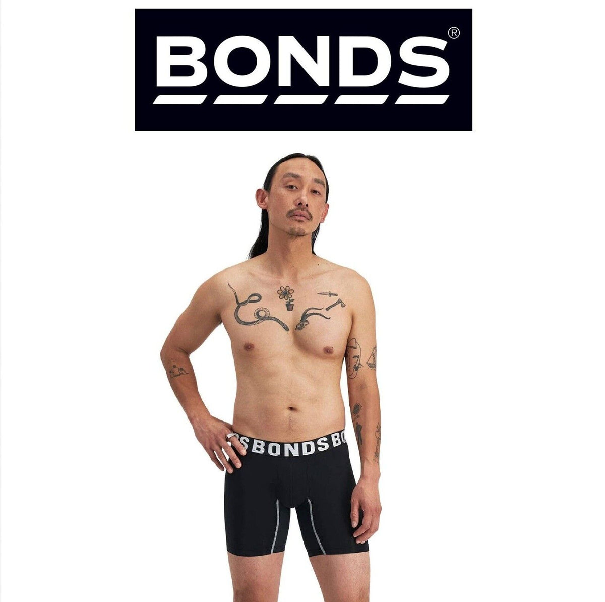 Bonds Mens Chafe Off Trunk Inner Thigh Panel Stay Comfort and Friction Free MWB6