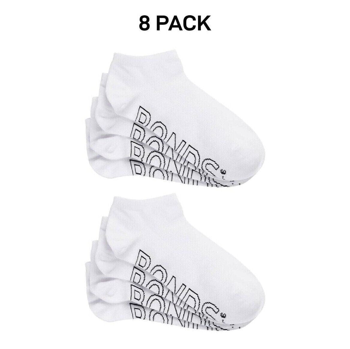 Bonds Womens Lightweight Low Cut Smooth Comfy Stay-Put Fit Socks 8 Pack LXPV4N