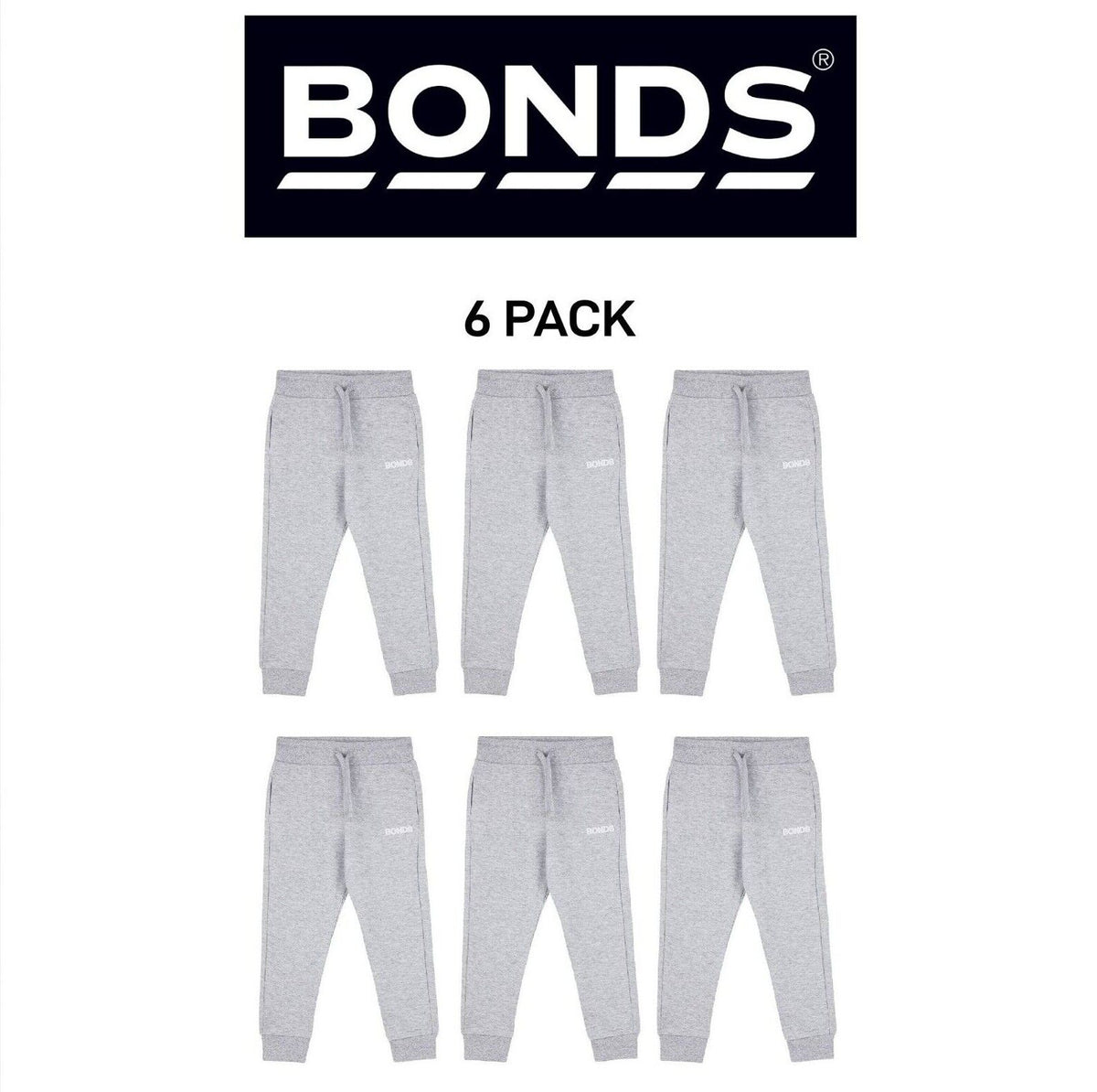 Bonds Baby Tech Sweats Trackie Lightweight and Warm Sporty Style 6 Pack KVQRA