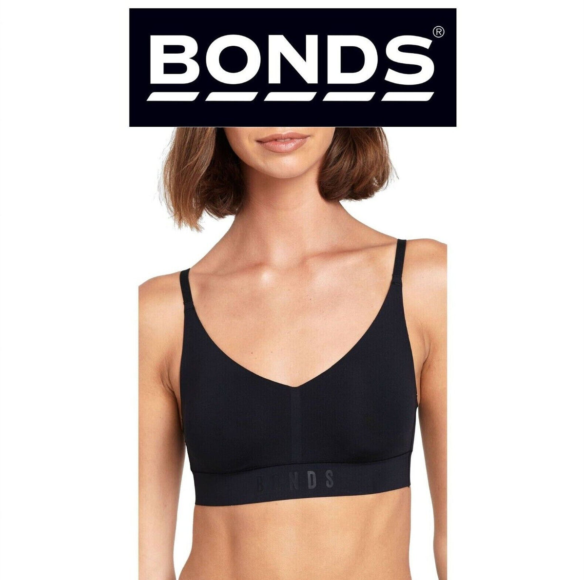 Bonds Womens Invisi Bralette Sleek & Lightweight Adjustable Strap YXBB
