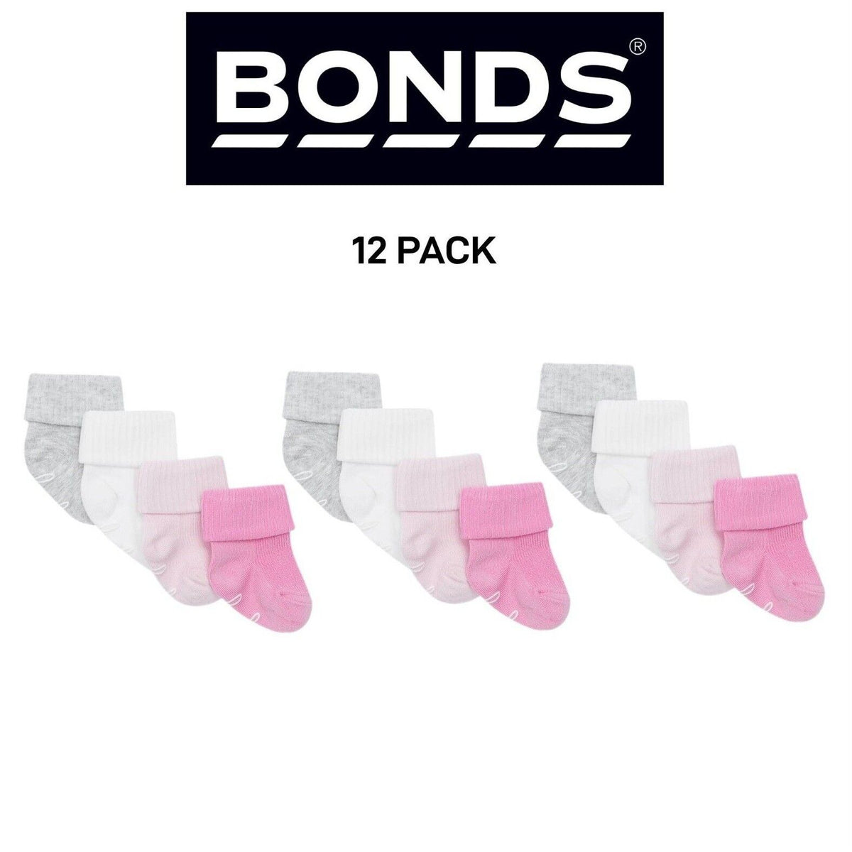 Bonds Baby Bamboo Cuff Super Soft and Feature Fun Colours 12 Pack R41354