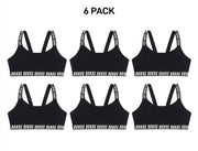 Bonds Girls Performance Pullover Crop Durable and Stretchy Bra 6 Pack UWH41A