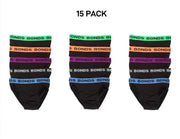 Bonds Mens Hipster Brief Super Soft Branded Elastic Waistband 15 Pack M8DMTX