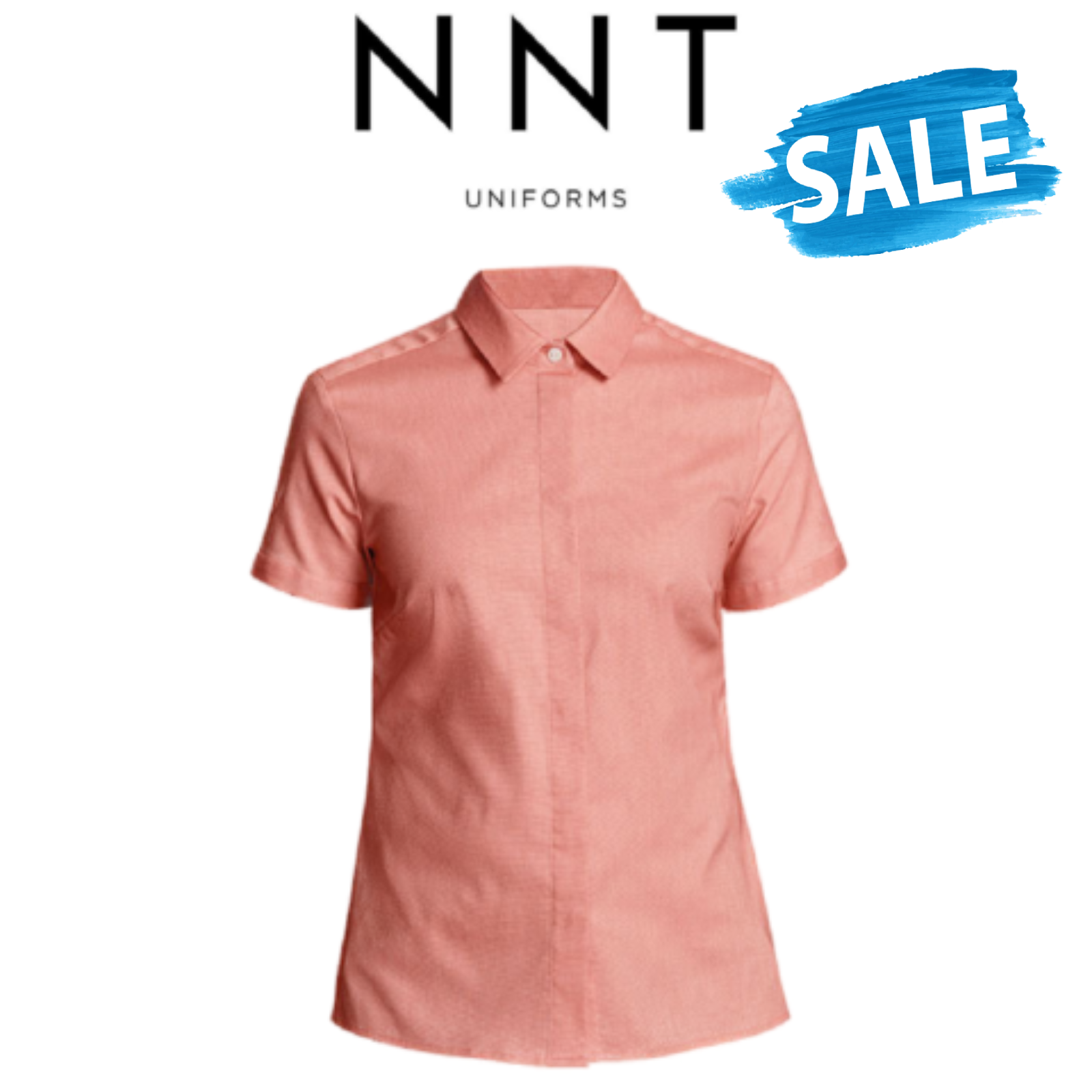 SALE NNT Womens Short Cuff Band Sleeve Formal Shirt Tunic Classic Blouse CATU5J