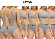 Bonds Womens Retro Rib Hi Hi Bikini Smooth Comfy Stretchable Knit 6 Pack WU8FA