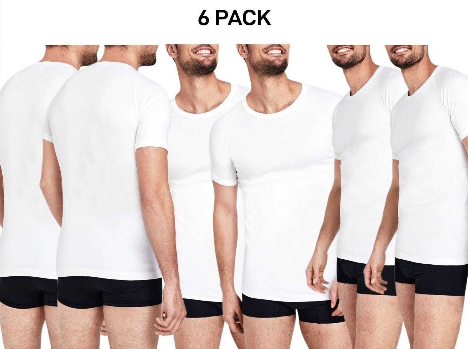 Bonds Mens Raglan Crew Round Neck T-Shirt Soft Breathable Cotton 6 Pack MB3937