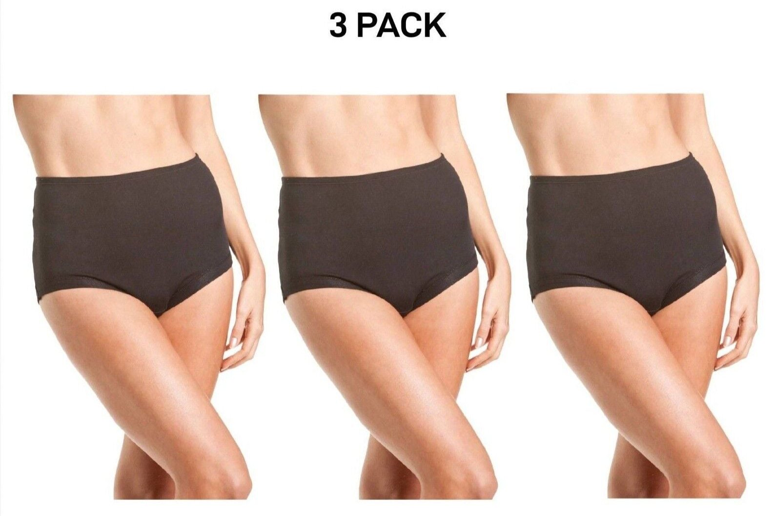 Bonds Womens Cottontails Full Brief With Lycra Comfortable Coverage 3 Pack WUFQA