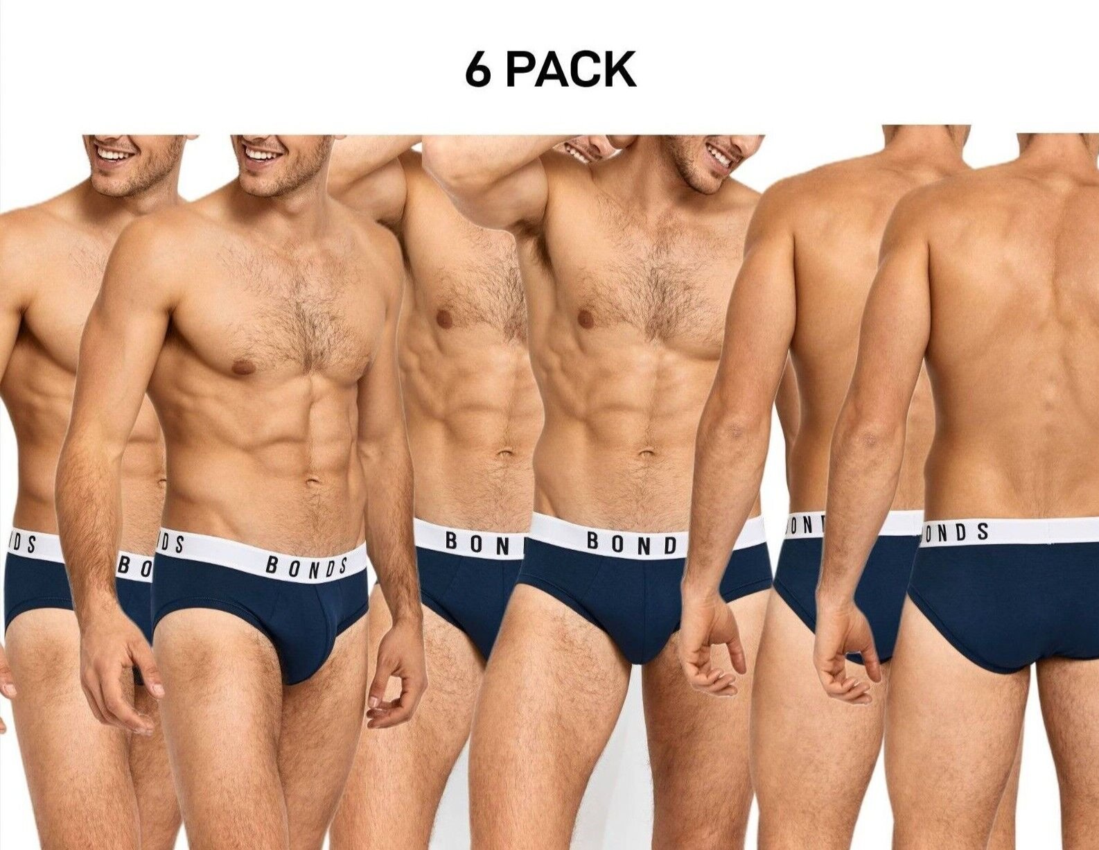 Bonds Mens Originals Brief Super Soft Cotton Comfortable Fit Undies 6 Pack MXUJA