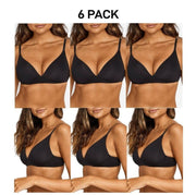 Bonds Womens Invisi Wirefree Bra Ultimate Comfort Soft Smooth Shape 6 Pack YXC6Y