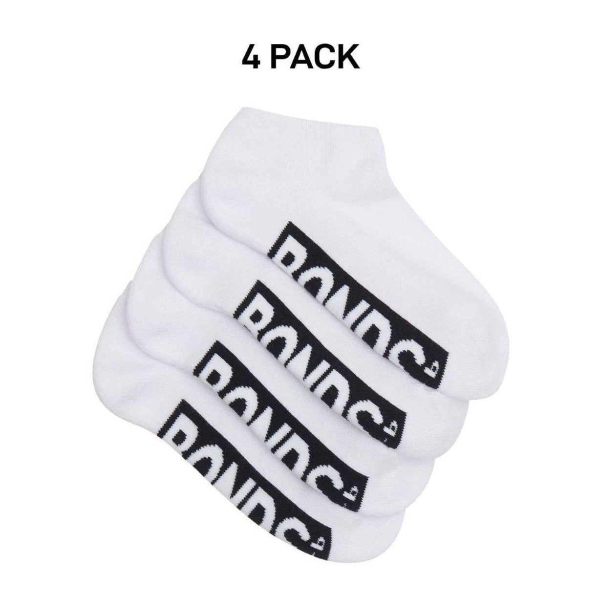 Bonds Kids Logo Cushioned Low Cut Socks Cotton Comfy Cushioning 4 Pack RXTV4W