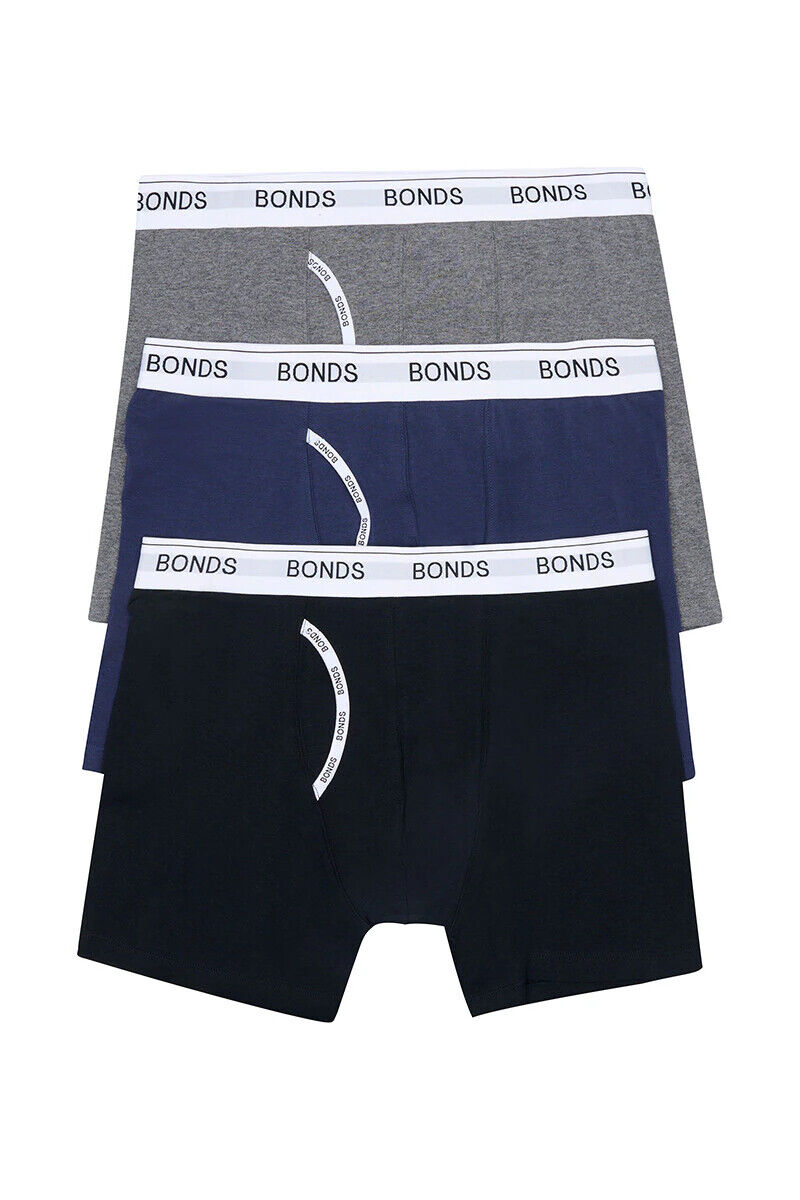 Bonds Mens Guyfront Mid Trunk Signature Fly Opening Seamfree Side 3 Pack MWXB3A