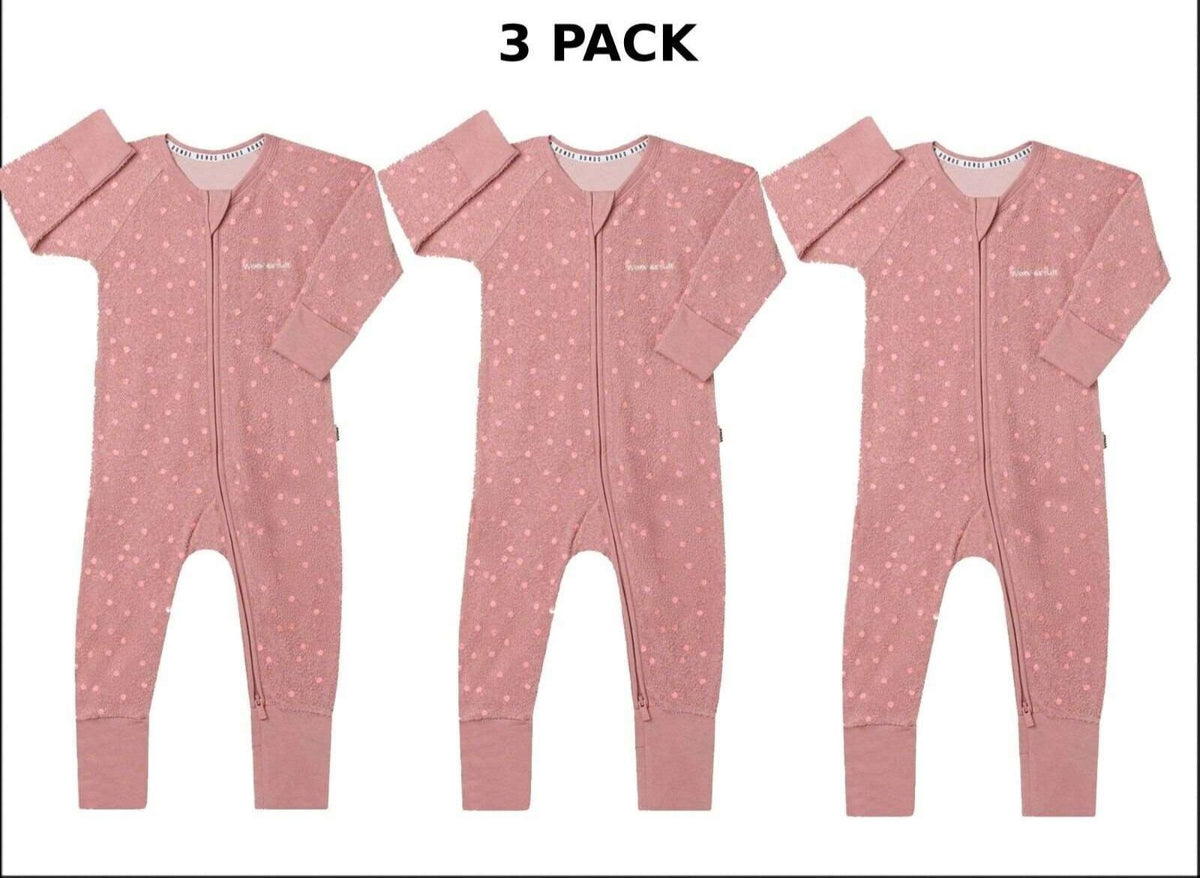 Bonds Baby Poodlette Zip Wondersuit Cotton Safe Protective Zip 3 Pack BZJSA R2T