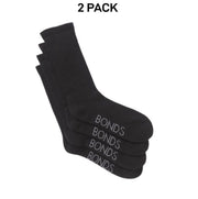 Bonds Mens Very Comfy Crew Socks Comfortable Cushioned Sole 2 Pack SZFP2N
