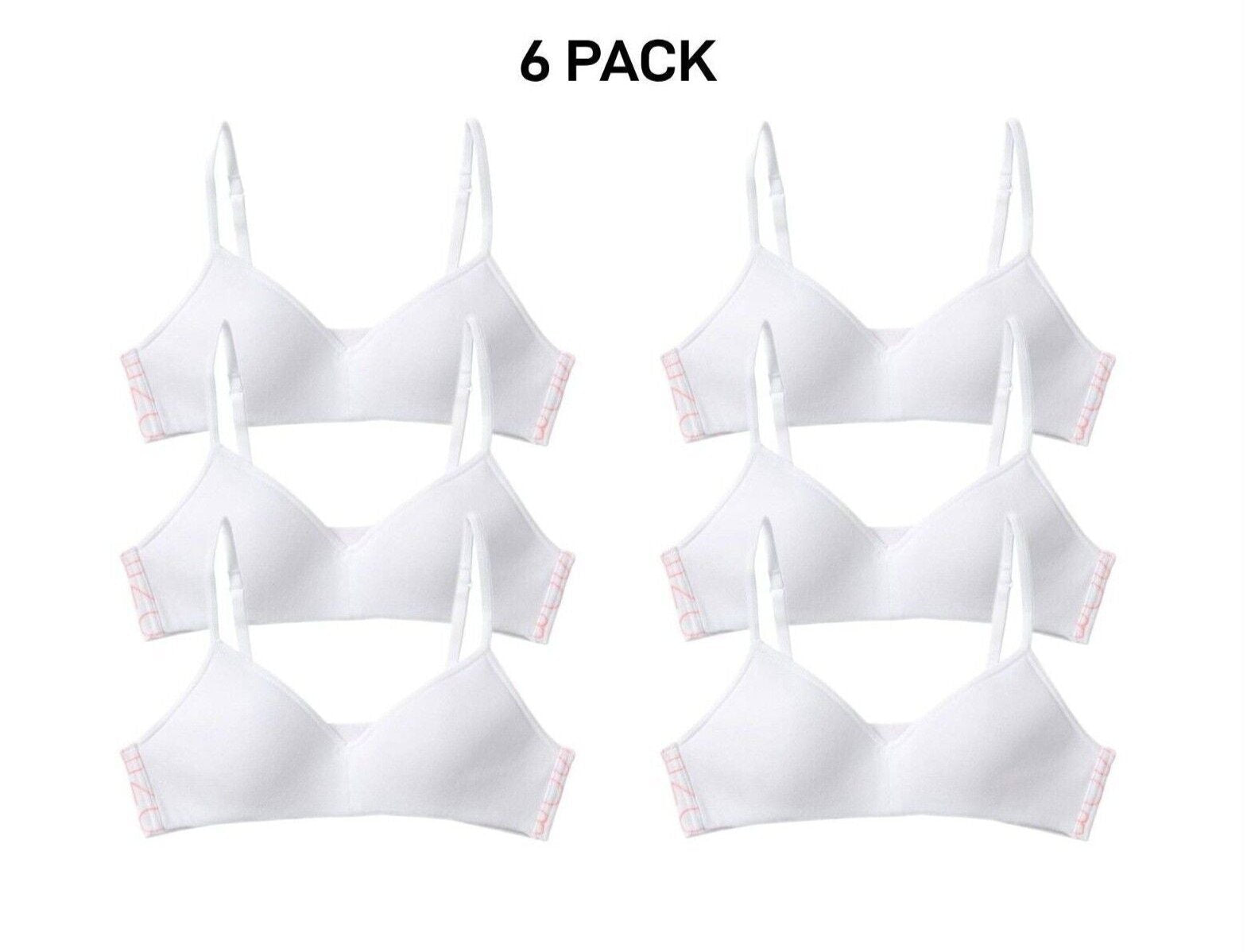 Bonds Girls Stretchies Contour Crop Extendable Elastic Straps Bra 6 Pack UZR31A