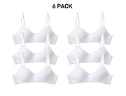 Bonds Girls Stretchies Contour Crop Extendable Elastic Straps Bra 6 Pack UZR31A