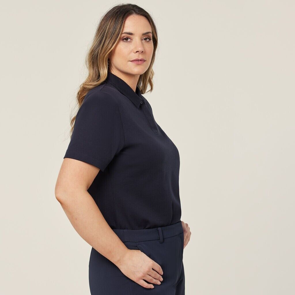 NNT Womens Cotton Pique Collared Soft Button Comfy Classic Polo CATUT4-Collins Clothing Co