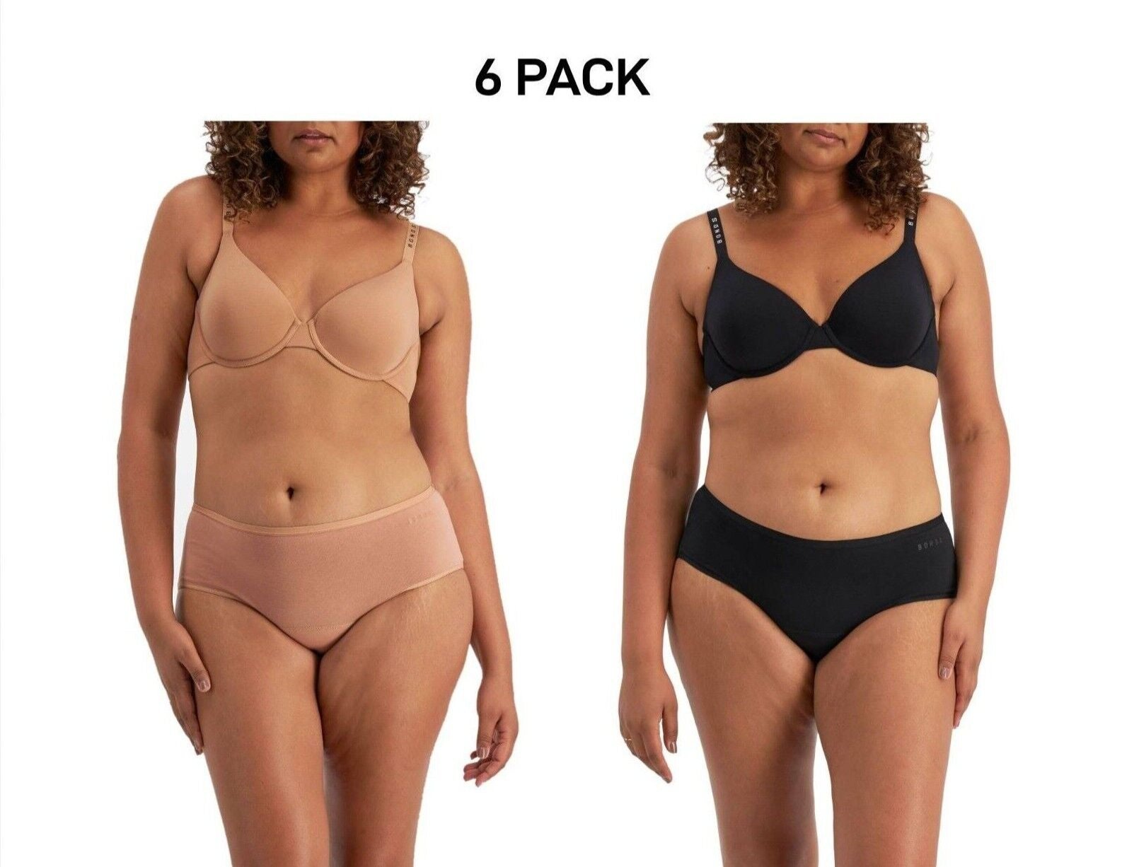 Bonds Womens Damn Dry Midi Brief Leak Protection Classic Support 6 Pack WRRAA