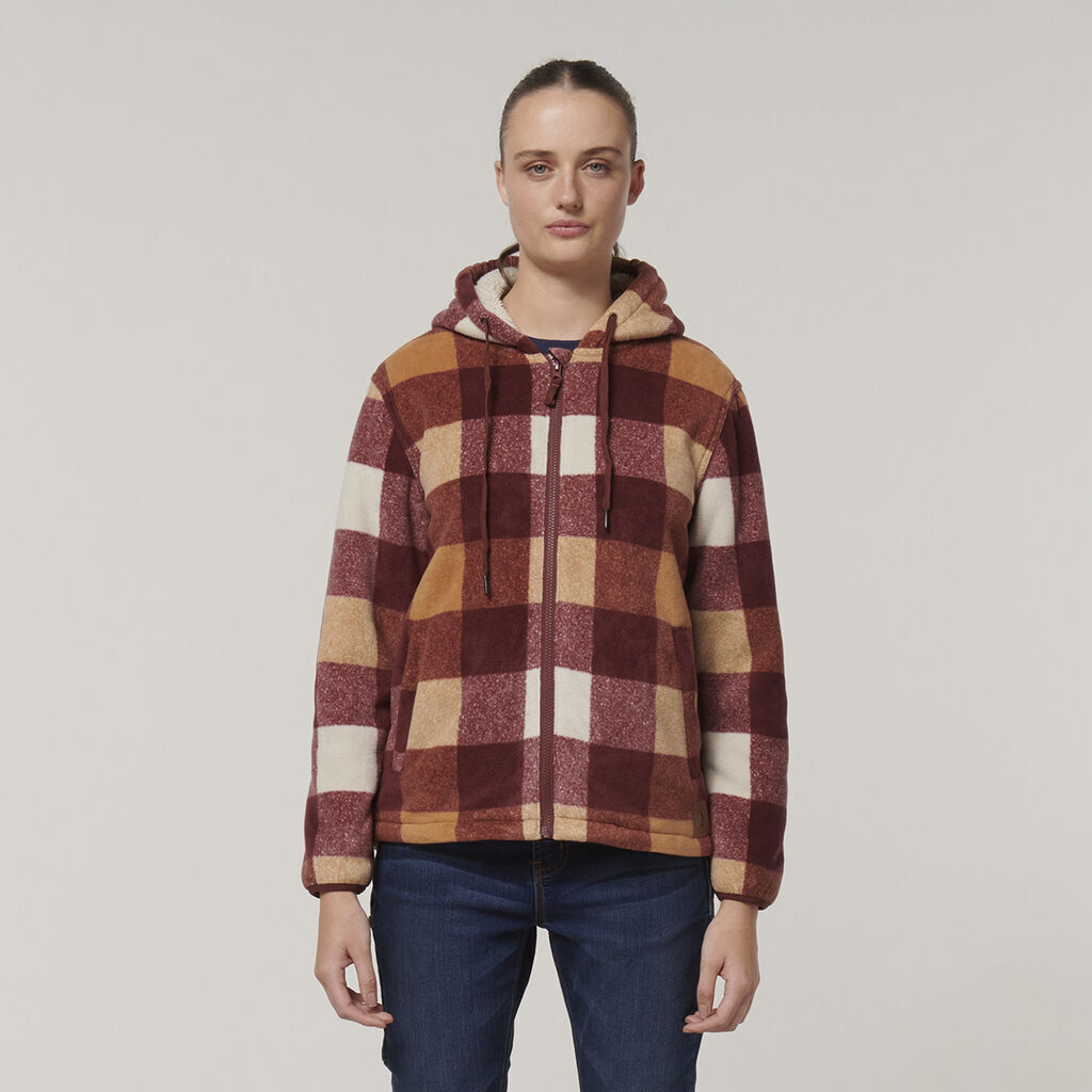 Clearance! Hard Yakka Womens Check Zoodie Winter Comfort Work Safety Y08522-Collins Clothing Co