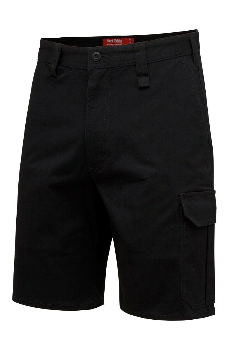 Mens Hard Yakka Core Stretch Cargo Shorts Cotton Drill Work Tough Strong Y05067