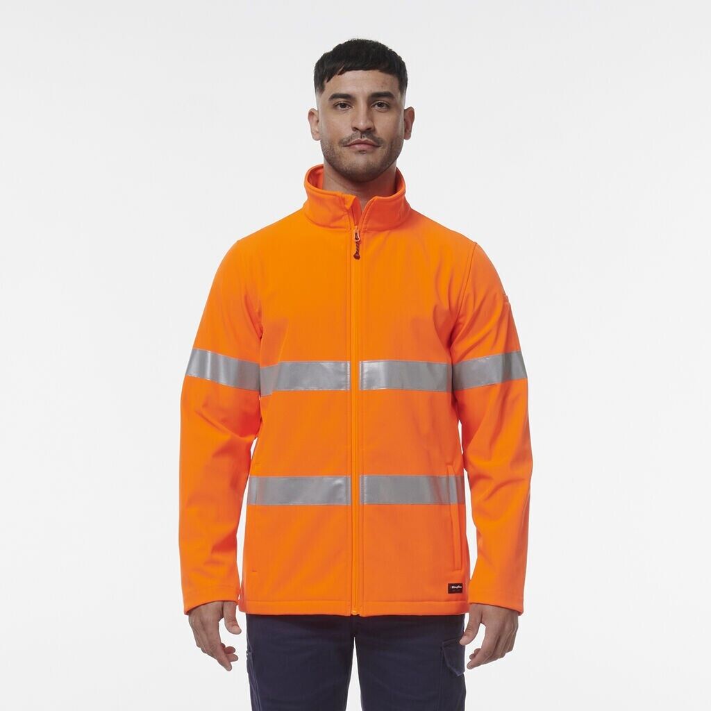 KingGee Mens Reflective Softshell Water Resistant Safety Work Jacket K55039