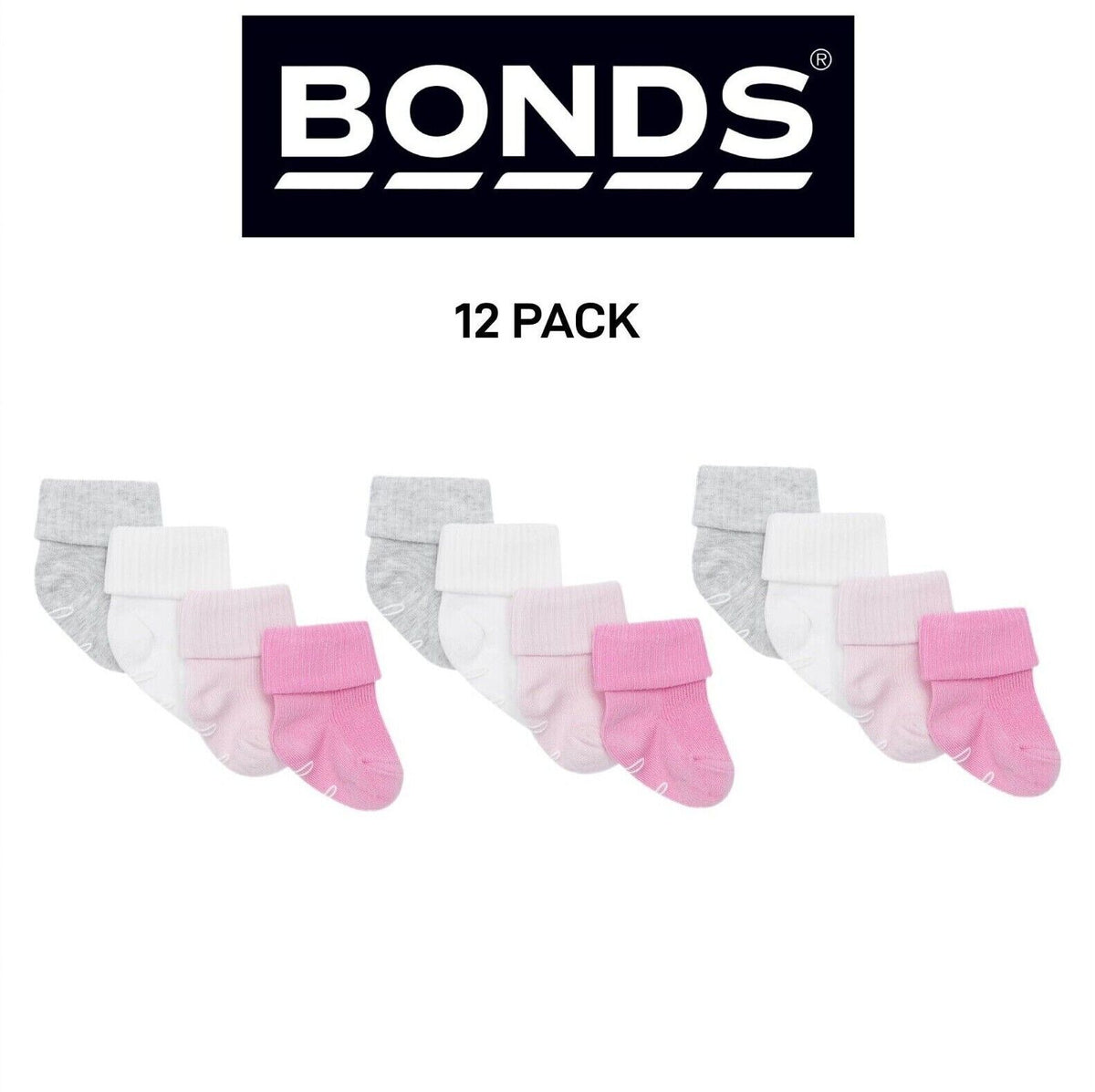 Bonds Baby Bamboo Cuff Super Soft and Feature Fun Colours 12 Pack R41354