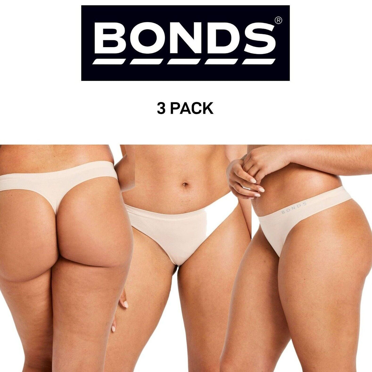 Bonds Womens Comfytails Side Seamless Gee Cool Comfortable Brief 3 Pack WWGEA