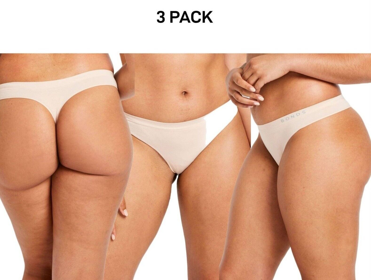 Bonds Womens Comfytails Side Seamless Gee Cool Comfortable Brief 3 Pack WWGEA