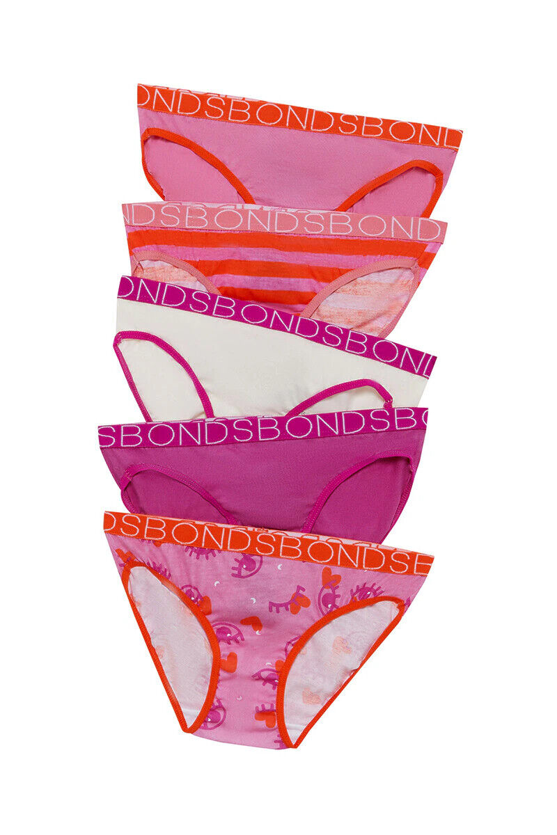 Bonds Girls Bikini Soft and Stretchy Perfect Everyday Coverage 10 Pack UWNV5A