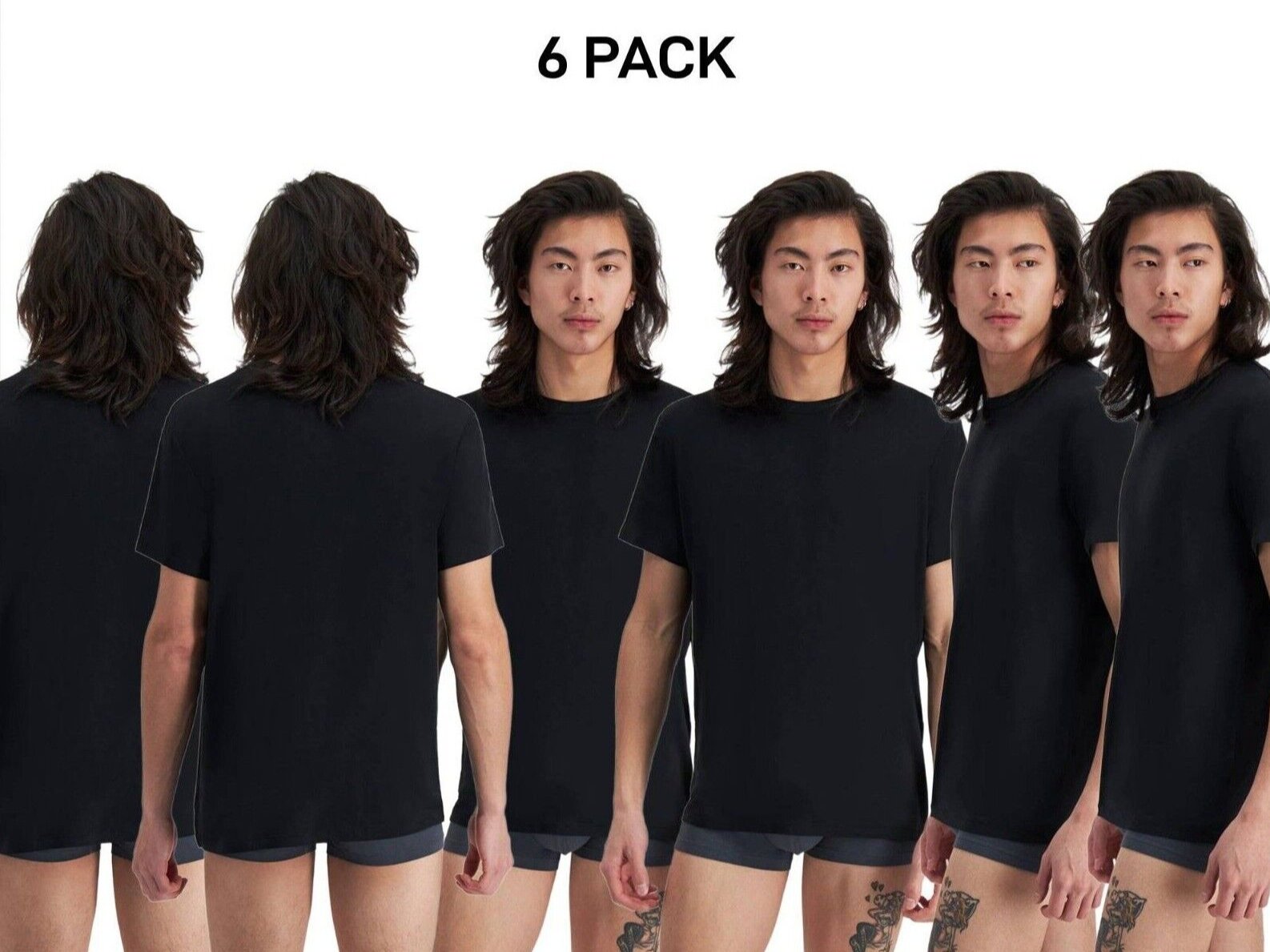 Bonds Mens Sleep Viscose Bamboo Tee Shirt Relaxed Comfortable Fit 6 Pack MW9V