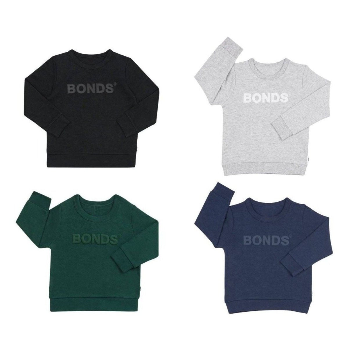 Bonds Kids Tech Sweats Pullover Super Soft Knitted Warm Cotton Poly Blend KVQTK