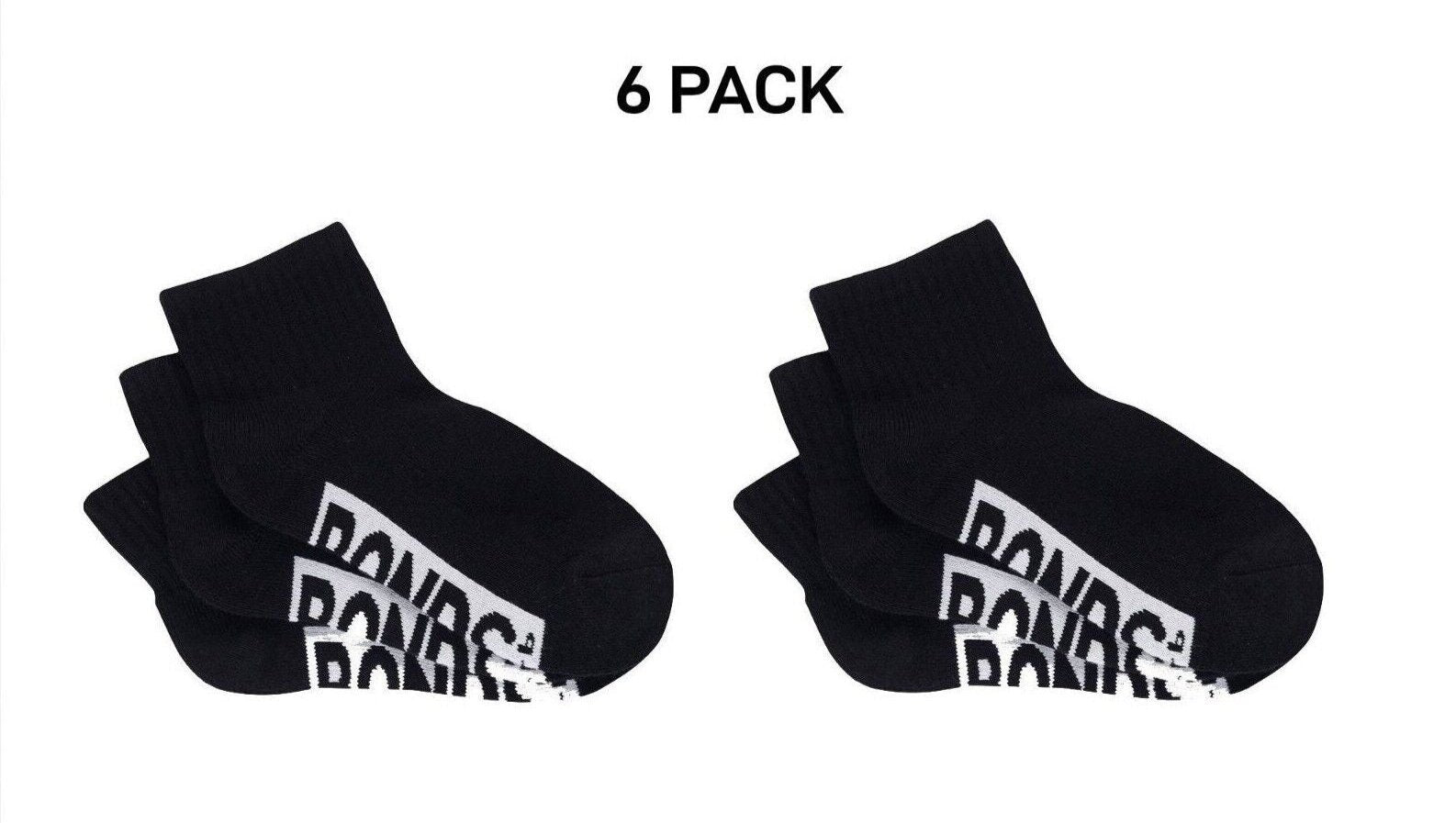 Bonds Kids Cushioned Quarter Crew Thickness for Comfiness Sock 6 Pack RXVP3N