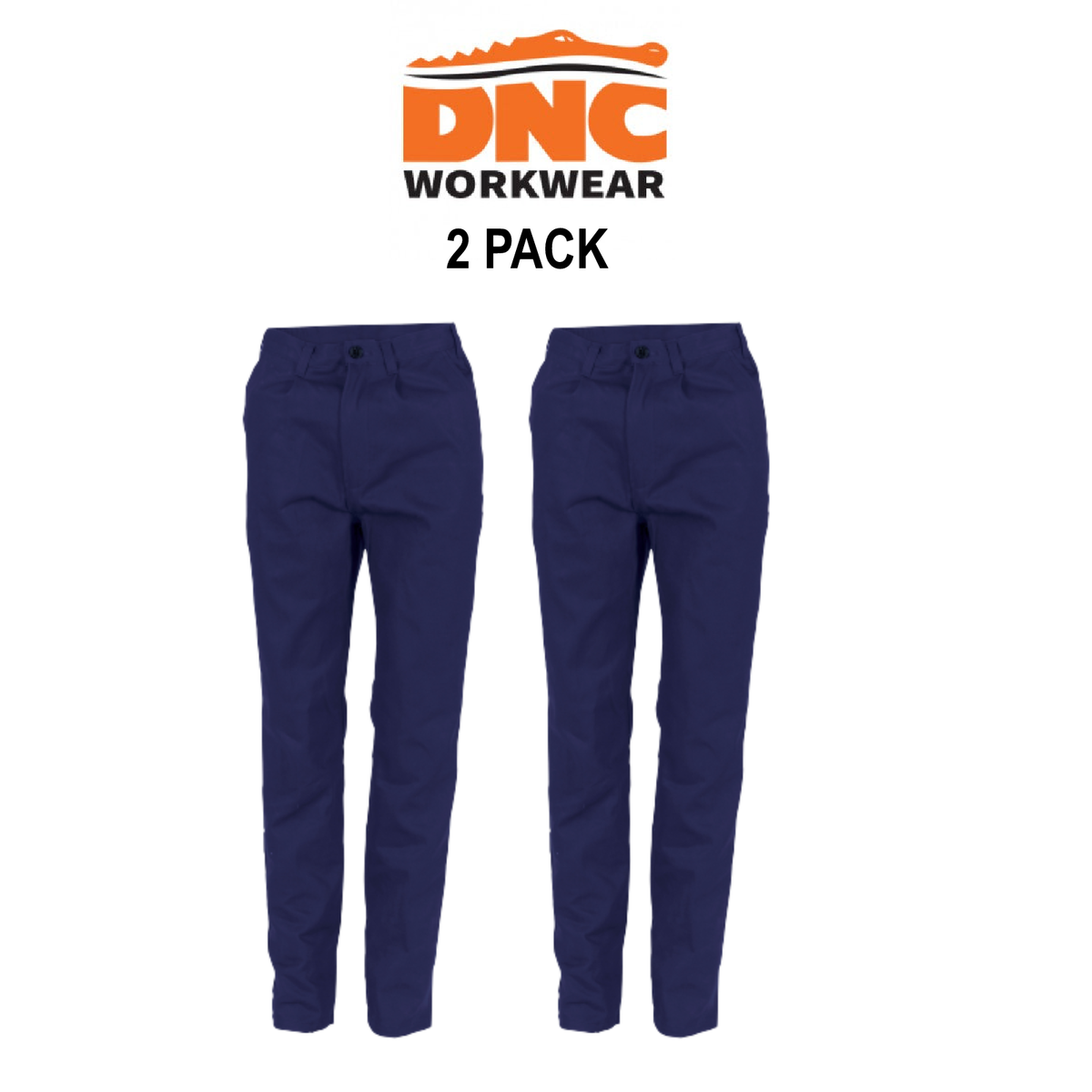 DNC Workwear 2 Pack Cotton Drill Work Pants Comfortable Work Tough Pant 3321